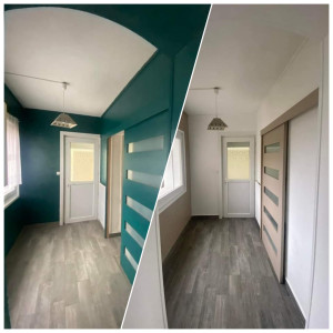 Rénovation couloir avec parquet