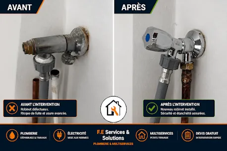 Remplacement d’un robinet de machine à laver à Mers les bains